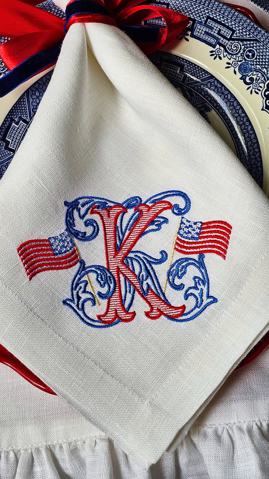 #133 | US Flag Scroll | Personalized