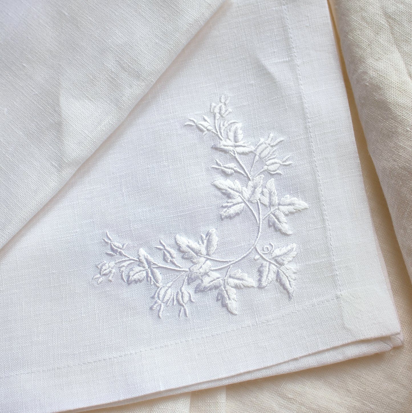 #003 | White Botanical Vine in Corner Flourish