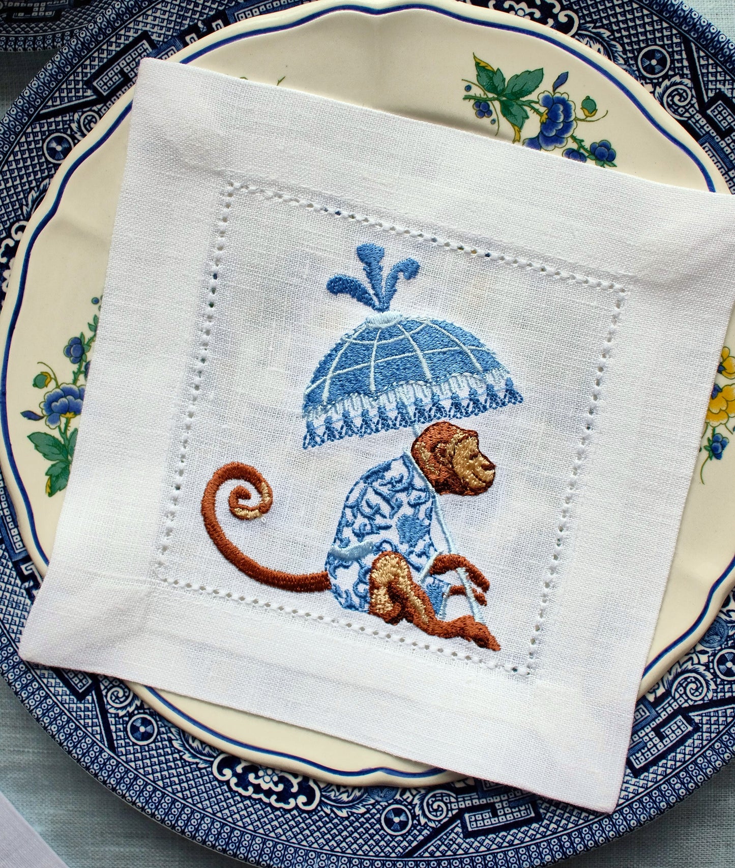 #089 | Chinoiserie Monkey with Pagoda Parasol