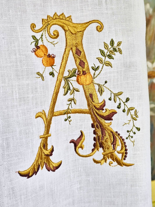 #137 | Autumn Harvest Floral Monogram | Personalized