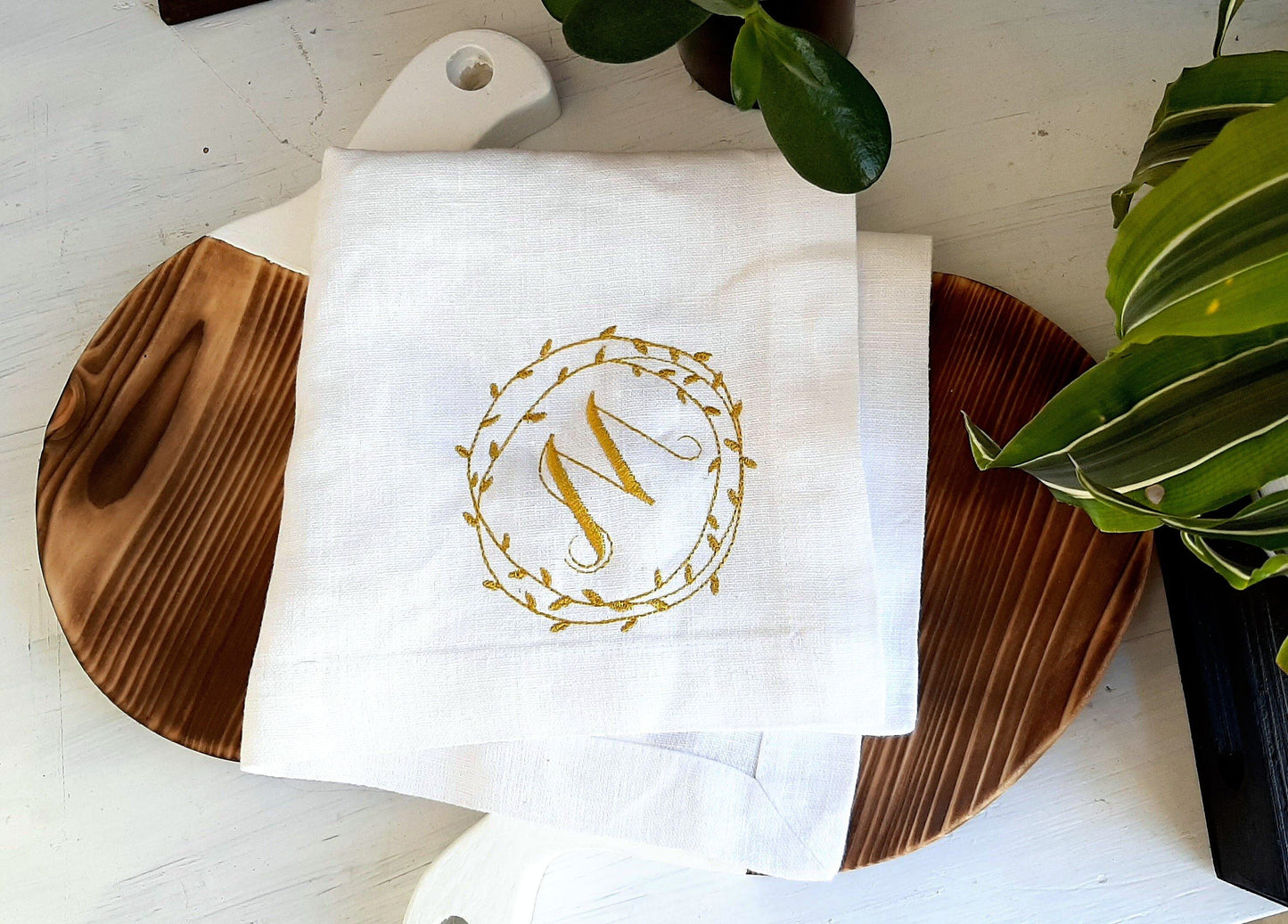 #044 | Golden Laurel Monogram | Personalized