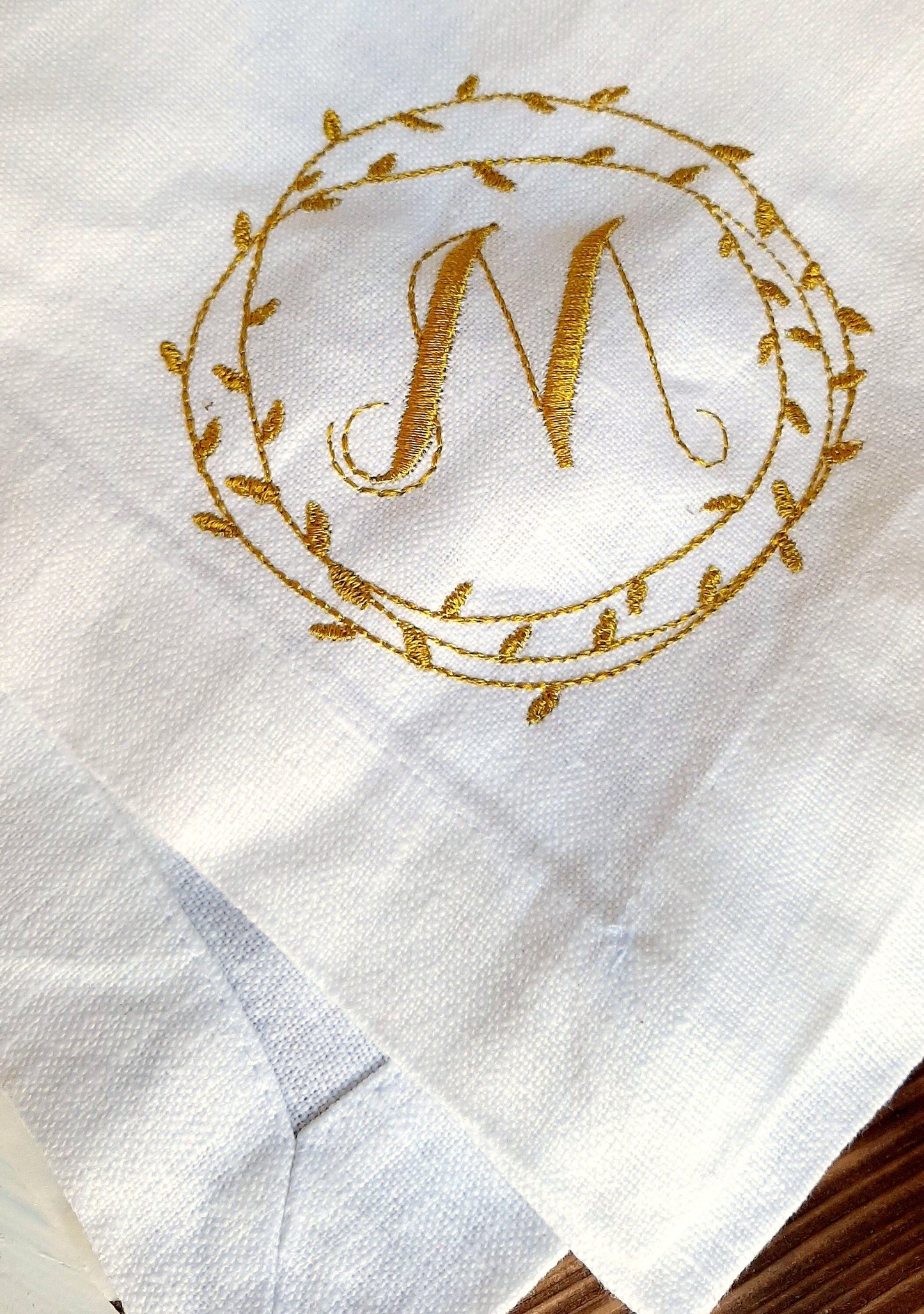 #044 | Golden Laurel Monogram | Personalized
