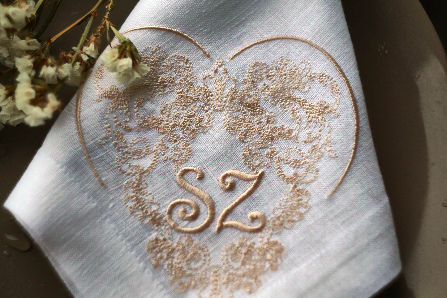 #019 | Ornate Heart Scroll with Monogram | Personalized
