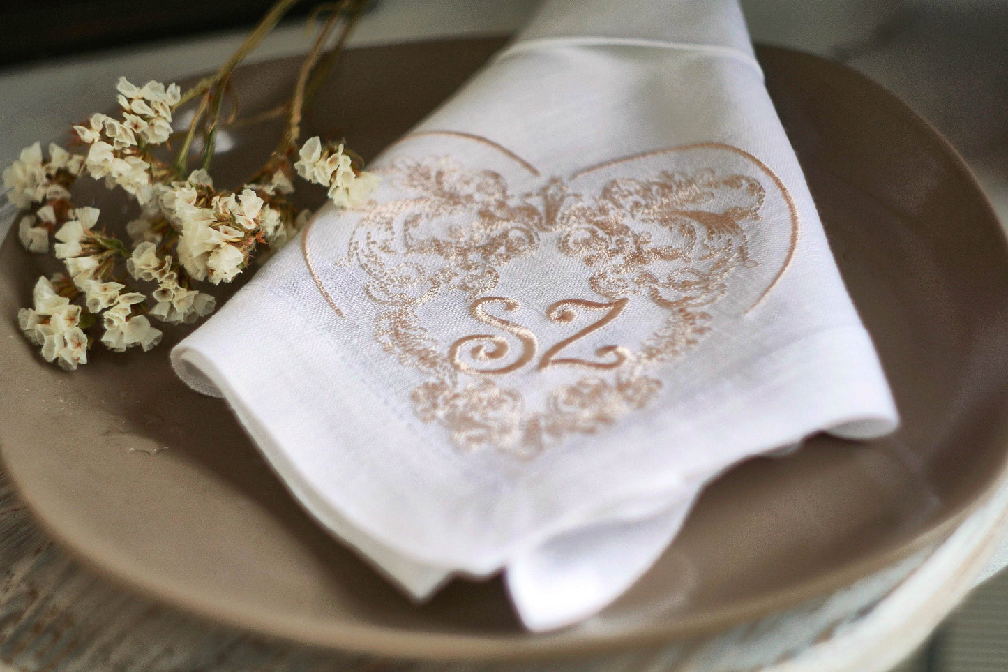 #019 | Ornate Heart Scroll with Monogram | Personalized