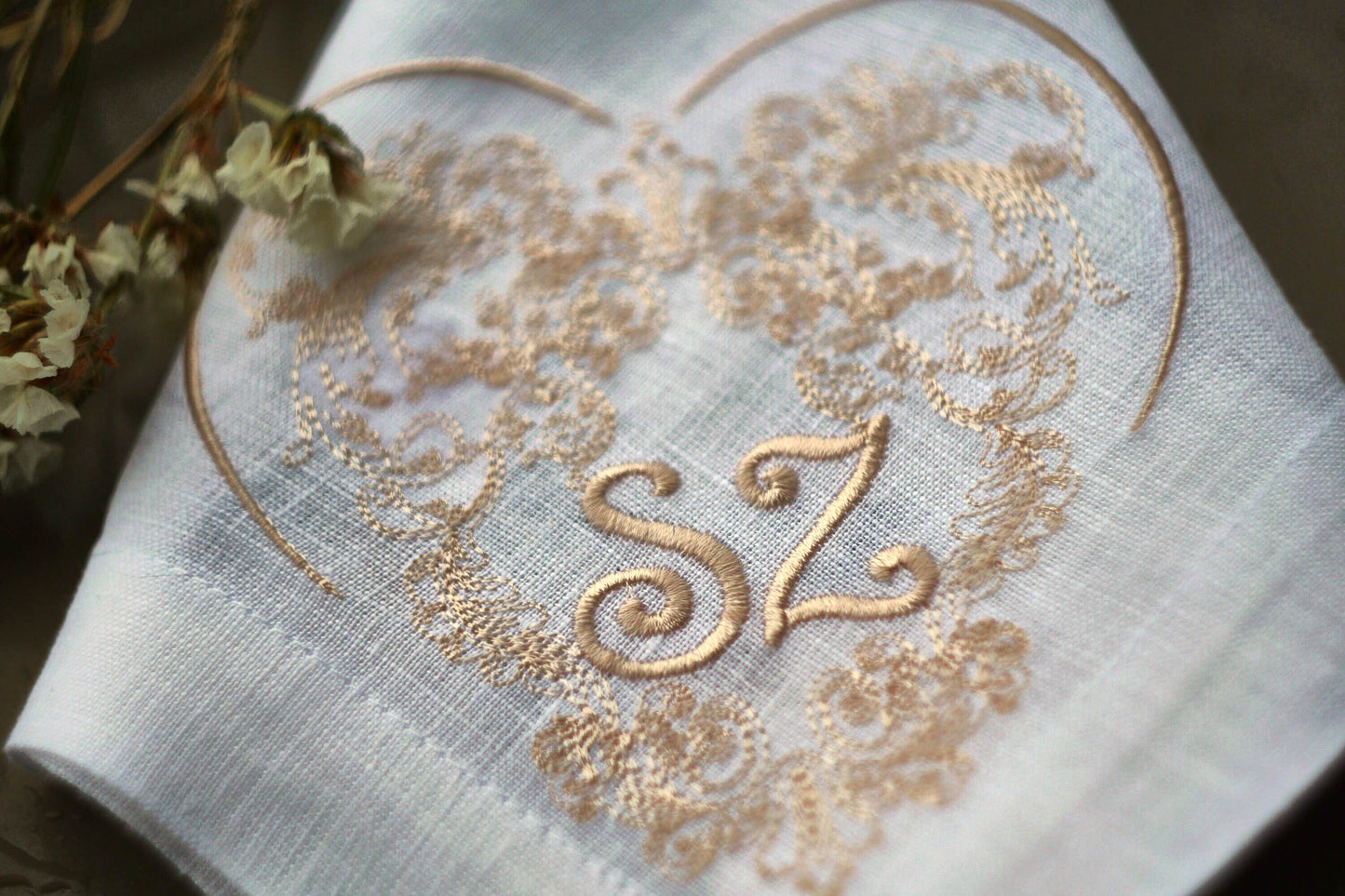 #019 | Ornate Heart Scroll with Monogram | Personalized