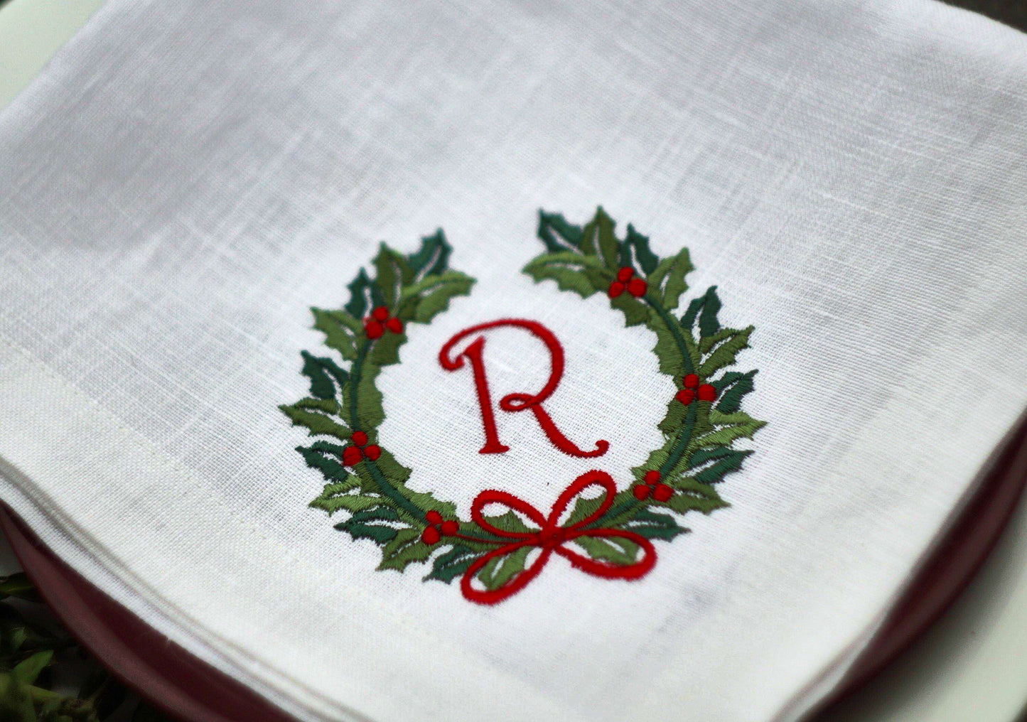 #040 | Christmas Wreath Monogram | Personalized