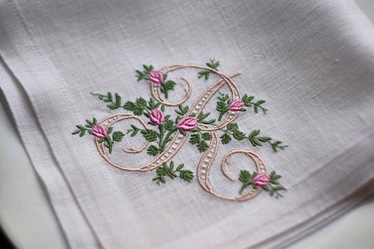 #011 | Rose Vine Script Monogram Detail | Personalized