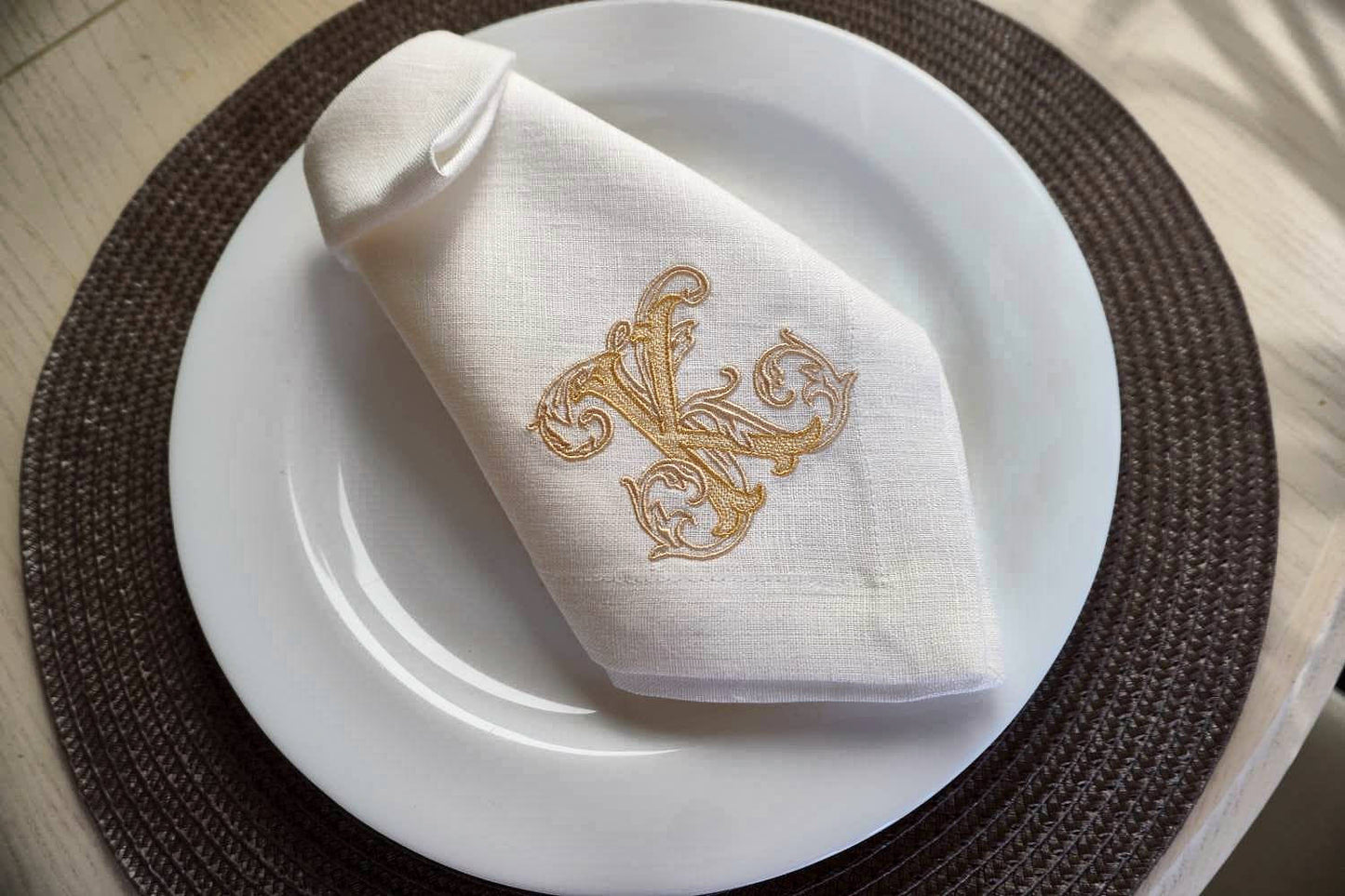 #021 | Regal Flourish Monogram in Golden Thread | Personalized