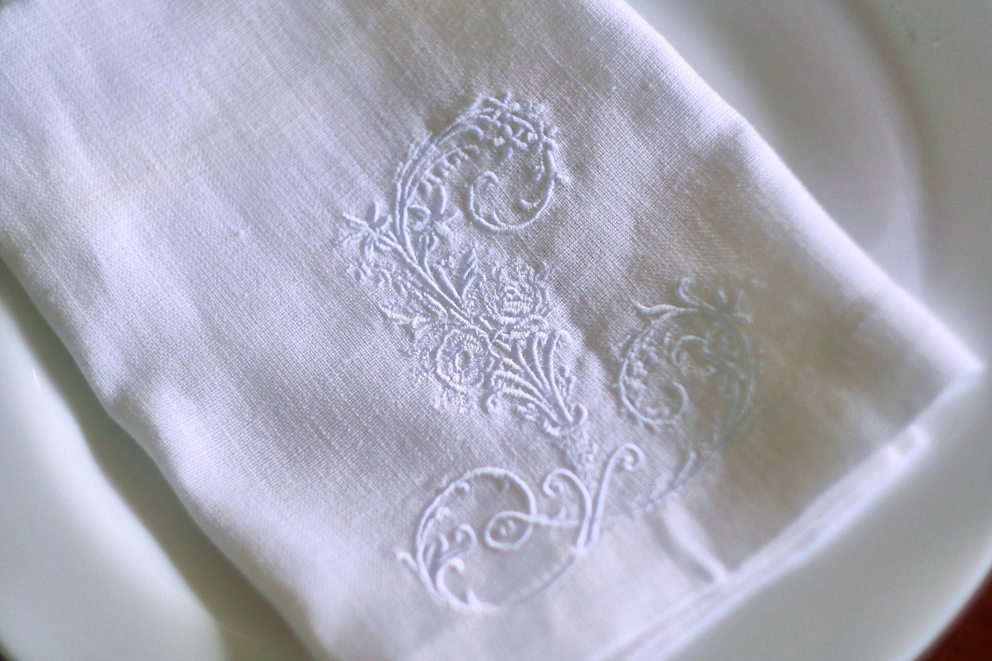 #016 | Baroque Scroll Monogram in Embroidered Bloom | Personalized