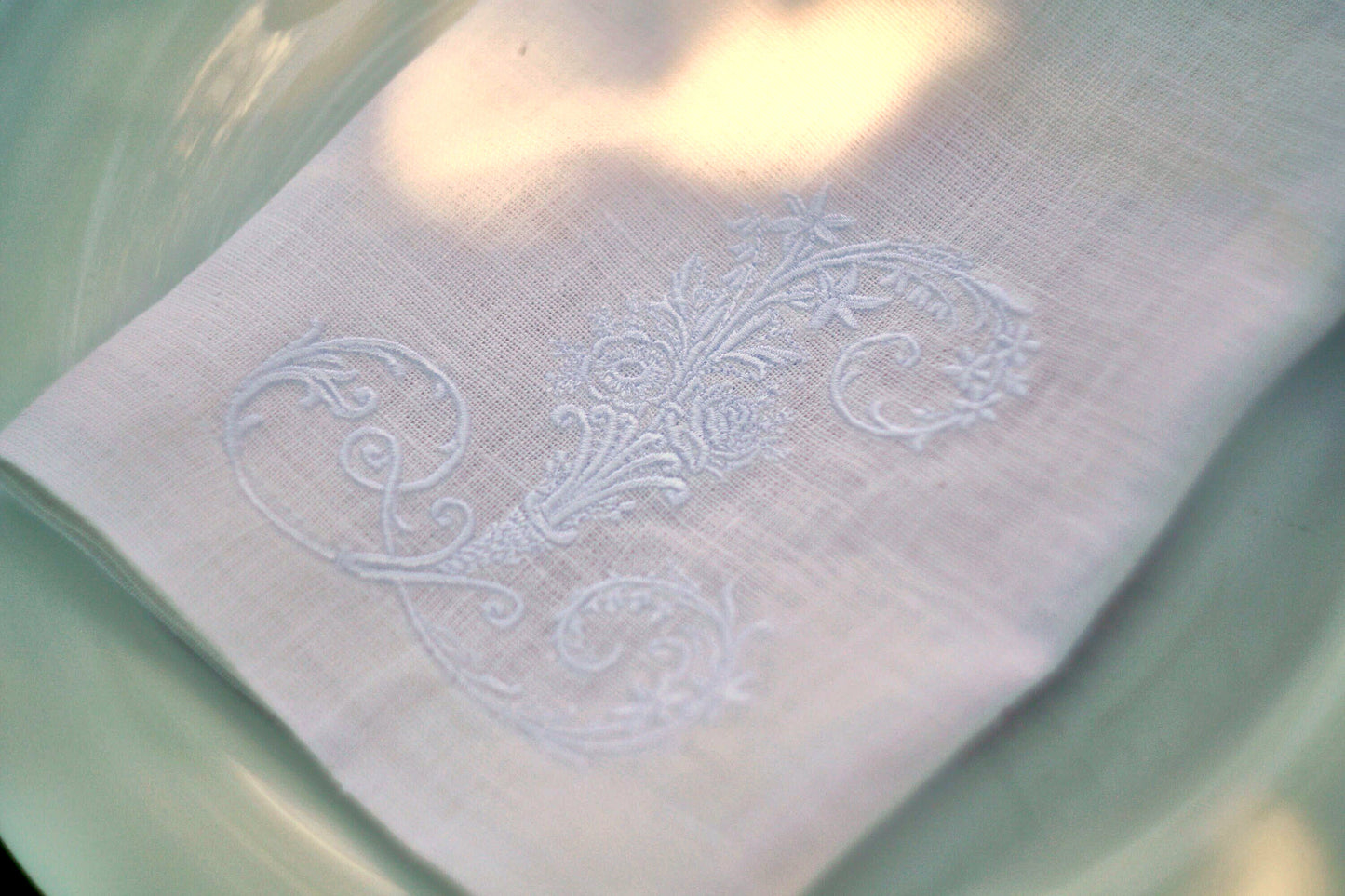 #016 | Baroque Scroll Monogram in Embroidered Bloom | Personalized