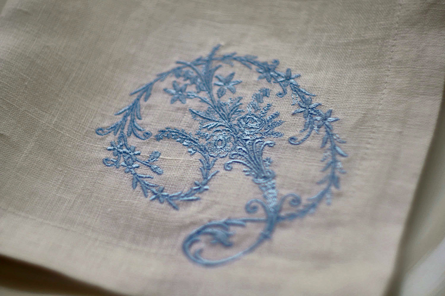 #016 | Baroque Scroll Monogram in Embroidered Bloom | Personalized