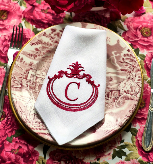 #121 | Ornate Regal Crest Oval Monogram | Personalized