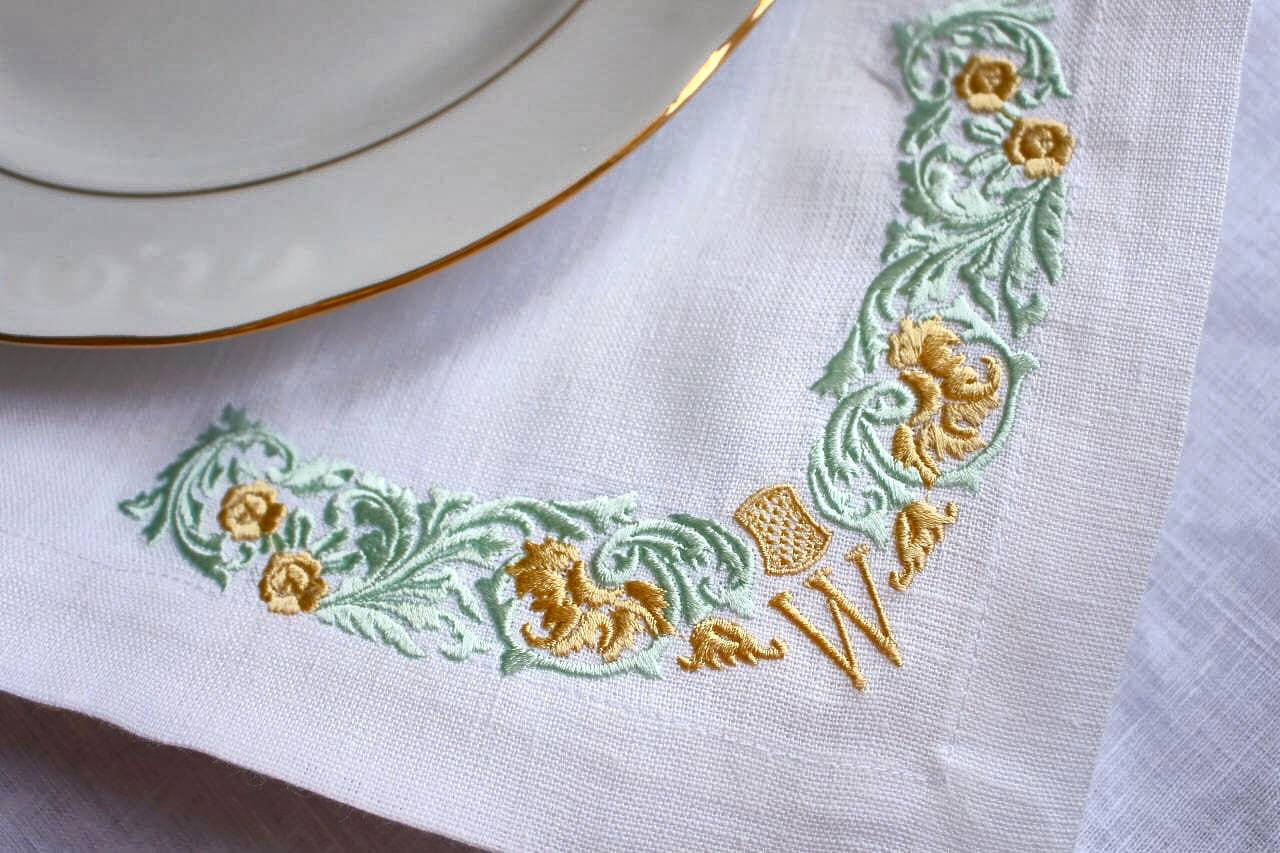 #002 | Gold Thimble Flourish Corner Design | Personalized