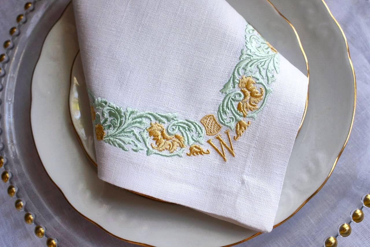 #002 | Gold Thimble Flourish Corner Design | Personalized