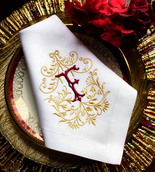 #098 | Regal Gold Scrollwork Monogram Frame | Personalized