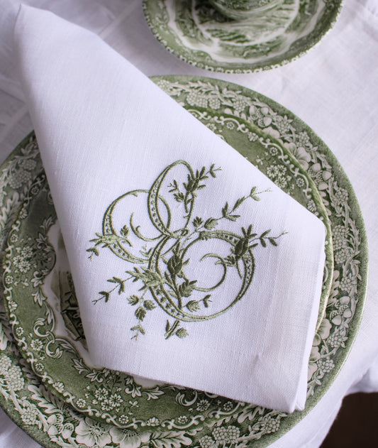 #024 | Amazing rosettes | Personalized | Linen napkins