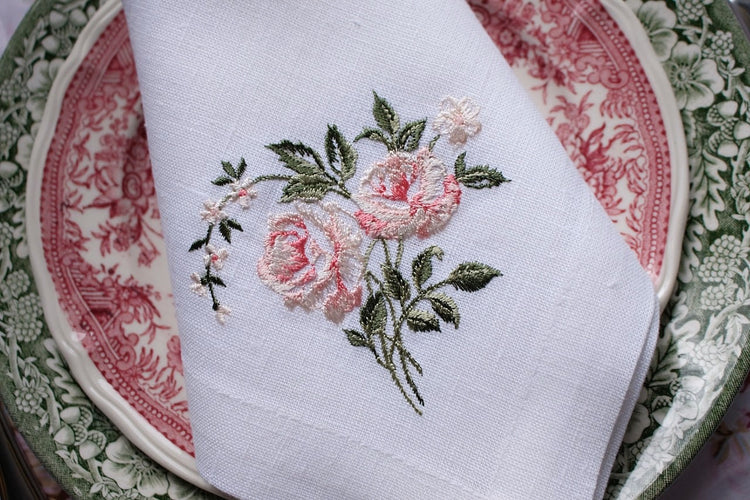 #097 | Rose branch | Linen napkins