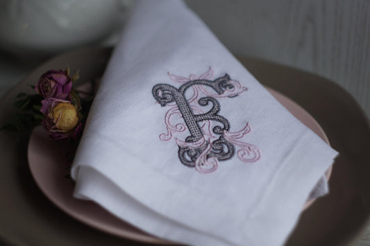 monogrammed napkins, embroidered personalized napkins, birthday napkins, table decoration, Cloth Dinner Napkins, Wedding napkins