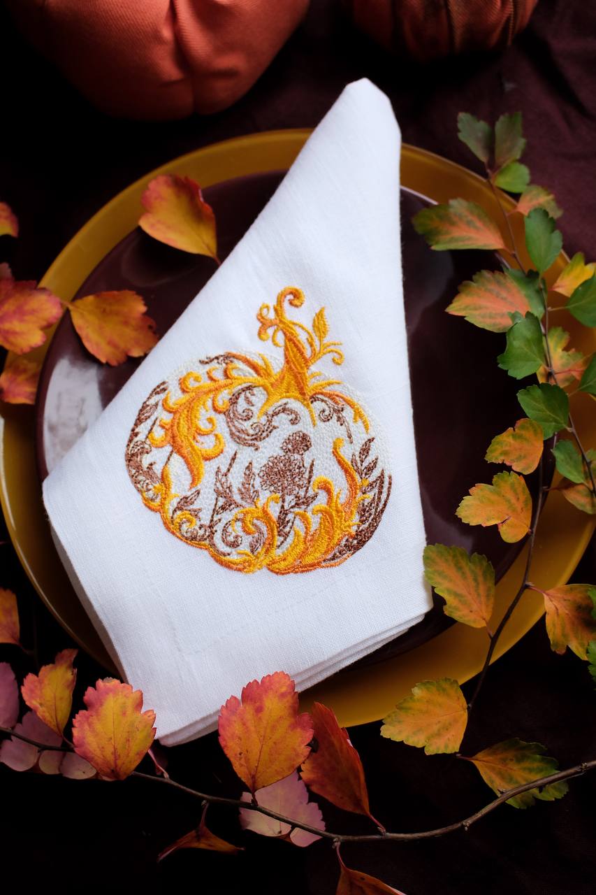 #049 | Baroque Scroll Pumpkin in Gold and Copper