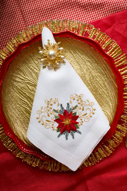 #084 | Poinsettia Scroll with Holiday Filigree