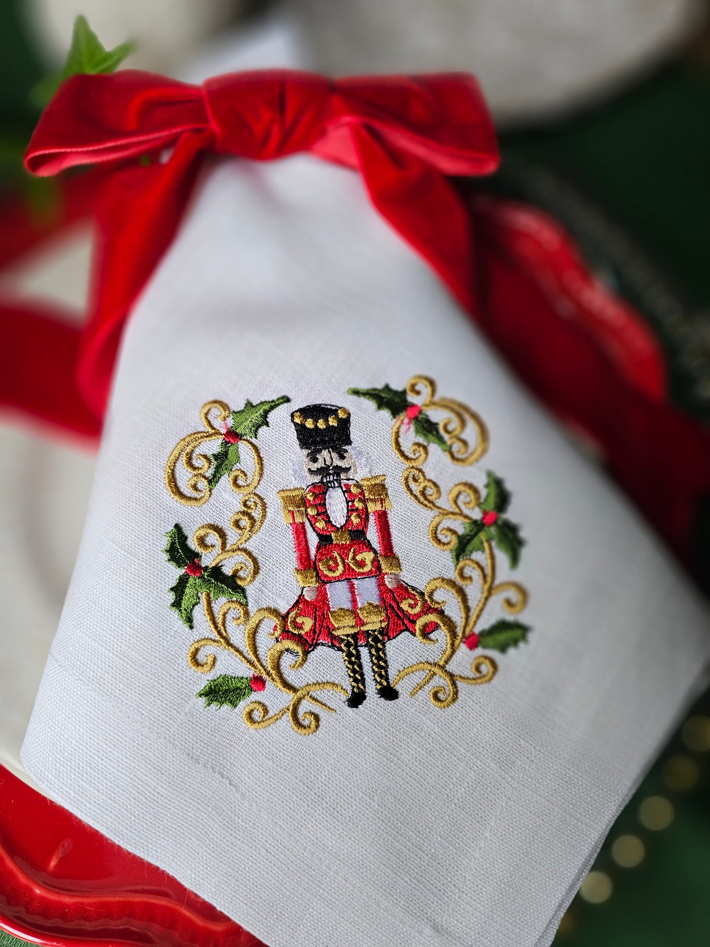 #110 | Regal Nutcracker with Holly Scrollwork