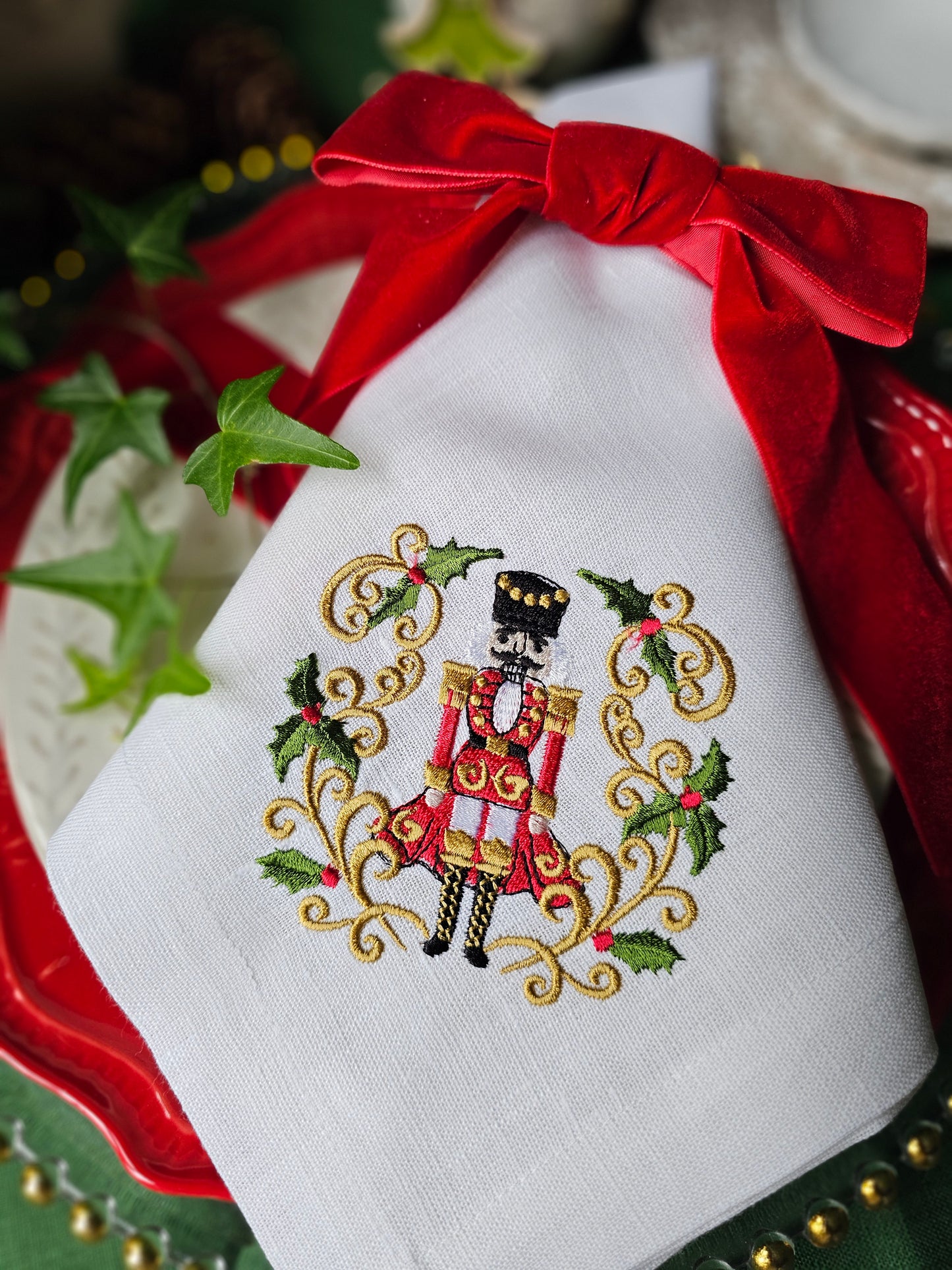 #110 | Regal Nutcracker with Holly Scrollwork