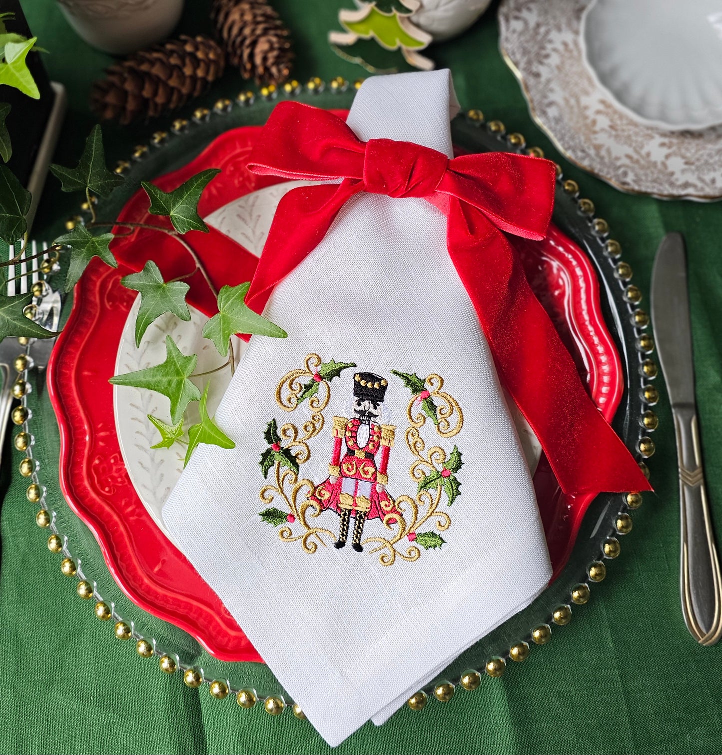 #110 | Regal Nutcracker with Holly Scrollwork