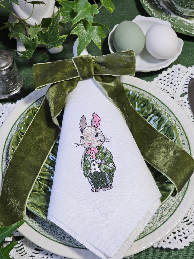 #111 | Vintage Easter Bunny | Linen napkins