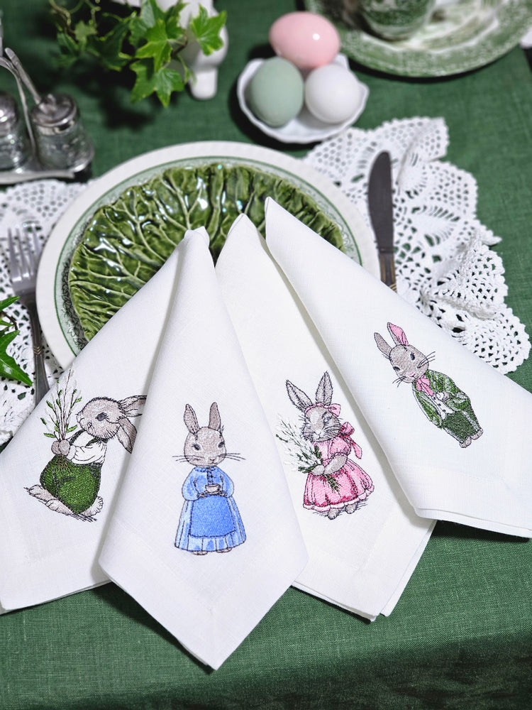 #111 | Vintage Easter Bunny | Linen napkins