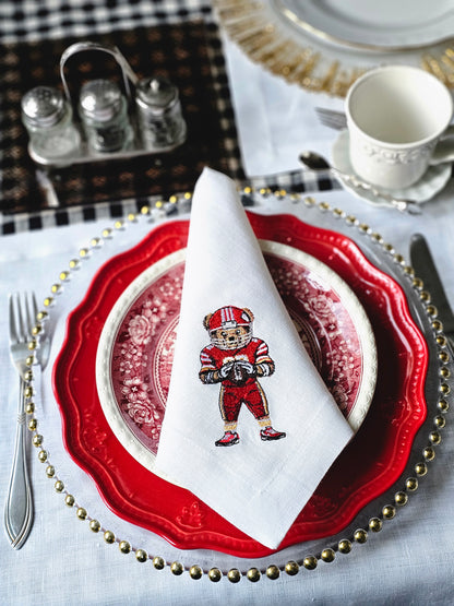 #112 | Football Bear in Red Uniform