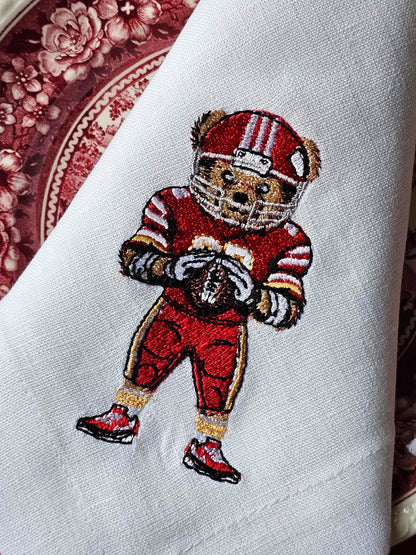 #112 | Football Bear in Red Uniform