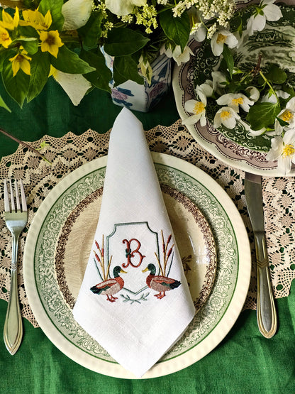 #114 | Mallard Crest with Monogram and Reeds