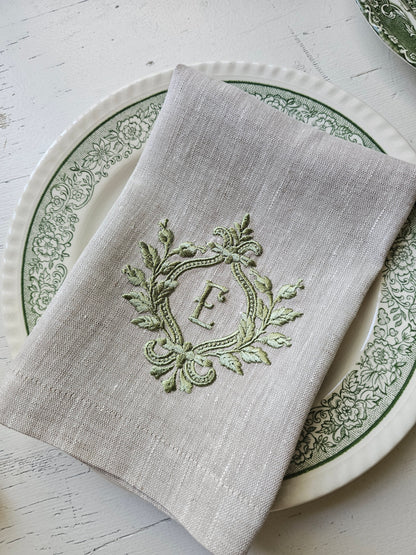 #004 | Laurel Bow Monogram Crest Design | Personalized