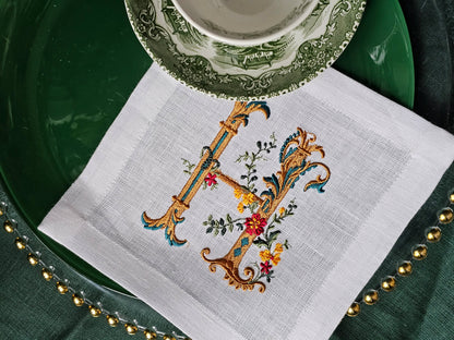 #129 | Baroque Floral Monogram with Gilded Accents | Personalized