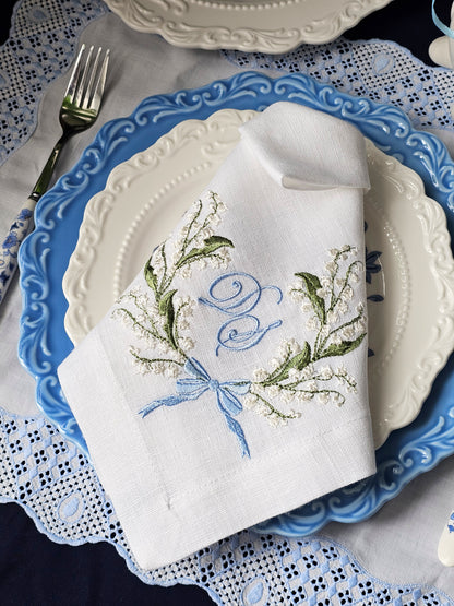 #130 | Lily-of-the-Valley Monogram Wreath | Personalized