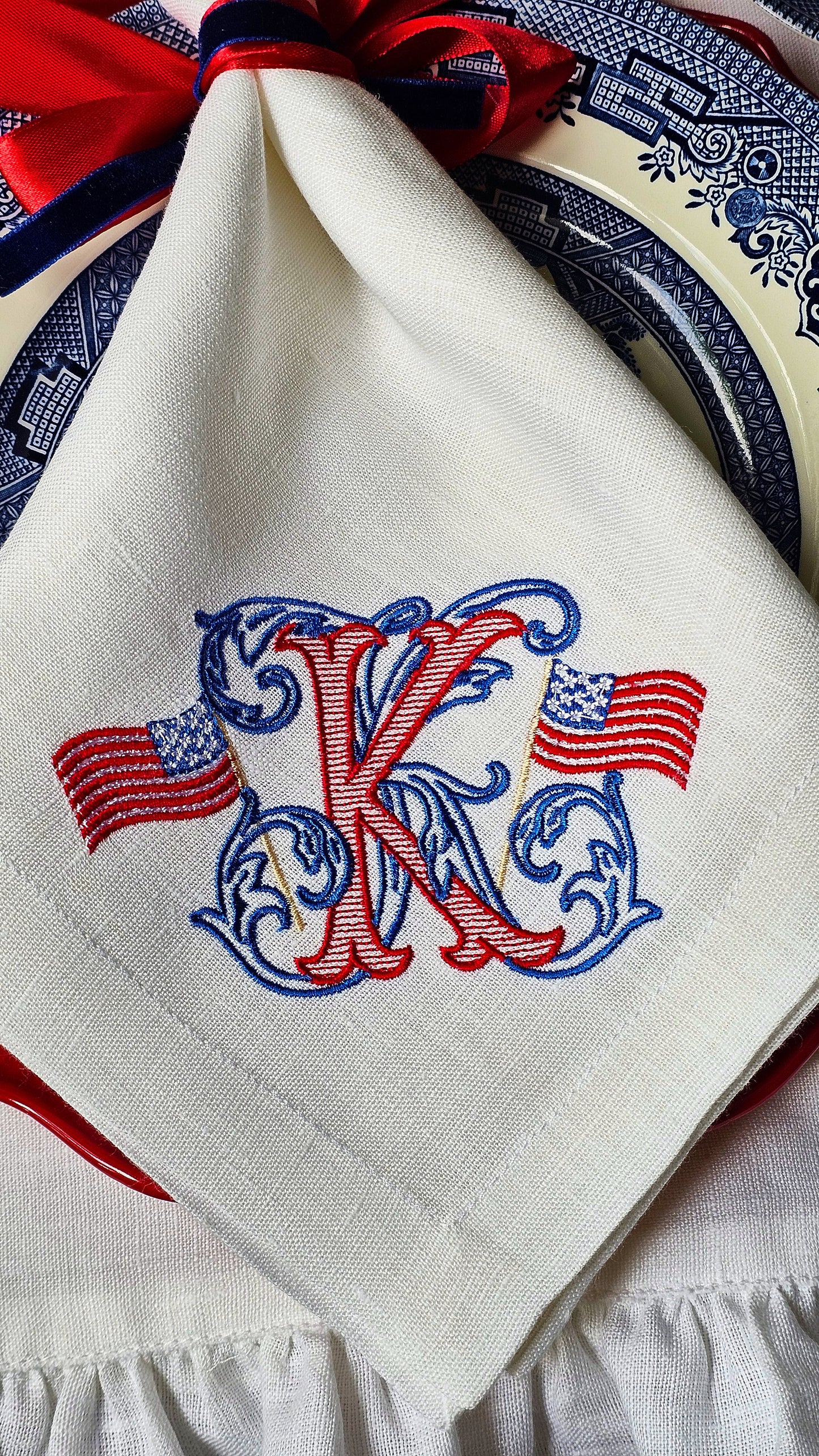 #133 | US Flag Scroll | Personalized