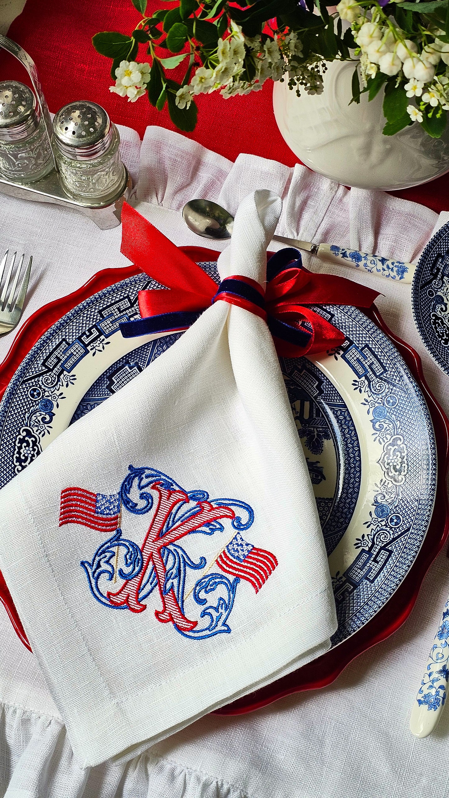 #133 | US Flag Scroll | Personalized
