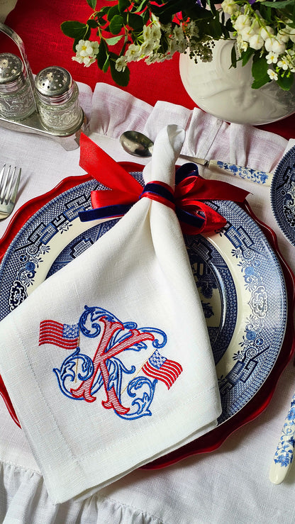 #133 | US Flag Scroll | Personalized