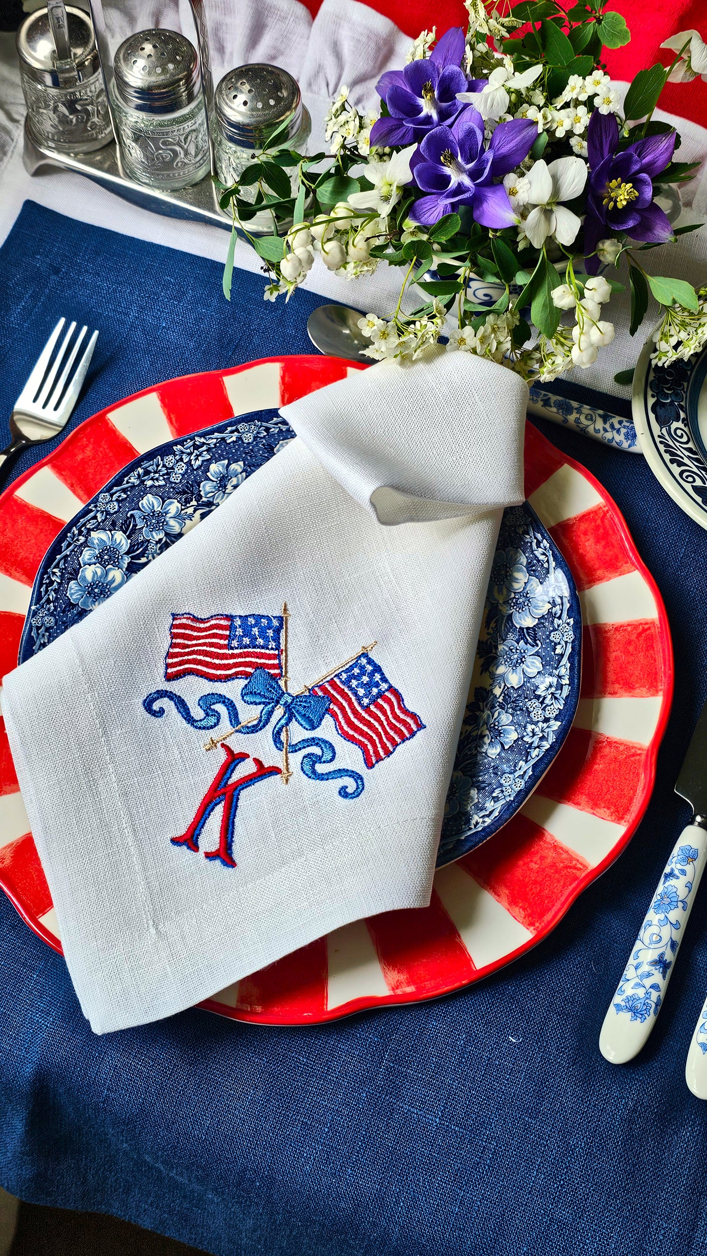 #132 | US Flag Monogram | Personalized