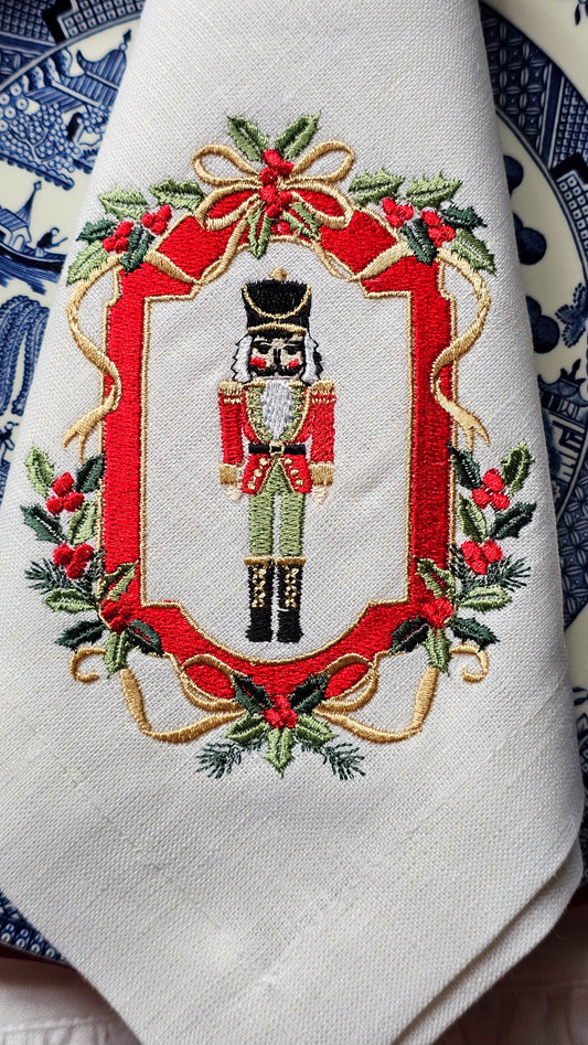 #136 | Classic Nutcracker with Holly Frame