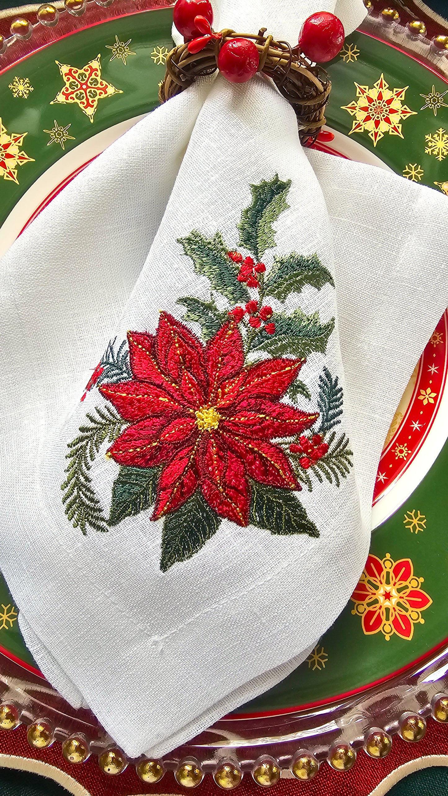#138 | Classic Poinsettia & Holly