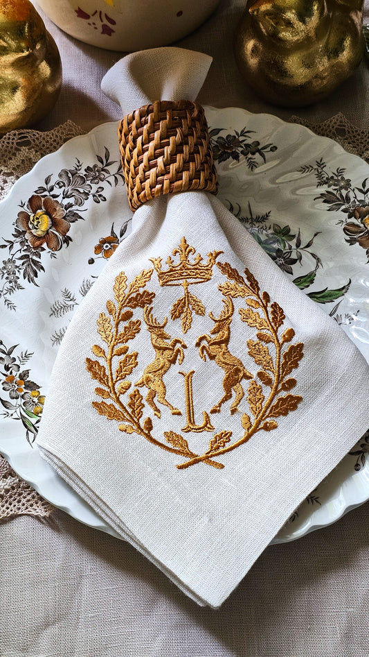 #139 | Crowned Stag Laurel Crest | Personalized