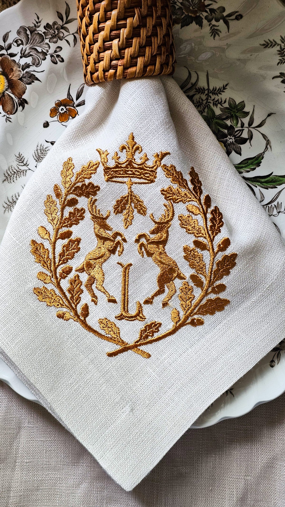#139 | Crowned Stag Laurel Crest | Personalized
