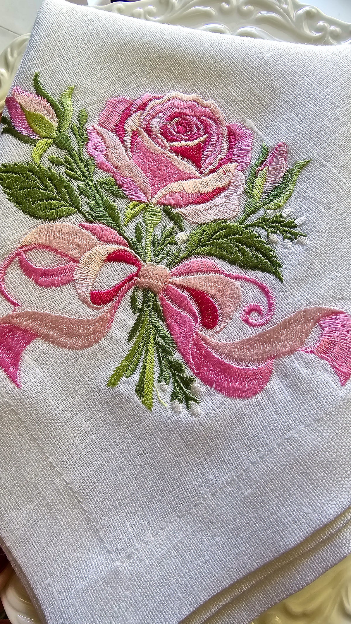 #142 | Blushing Rose & Ribbon