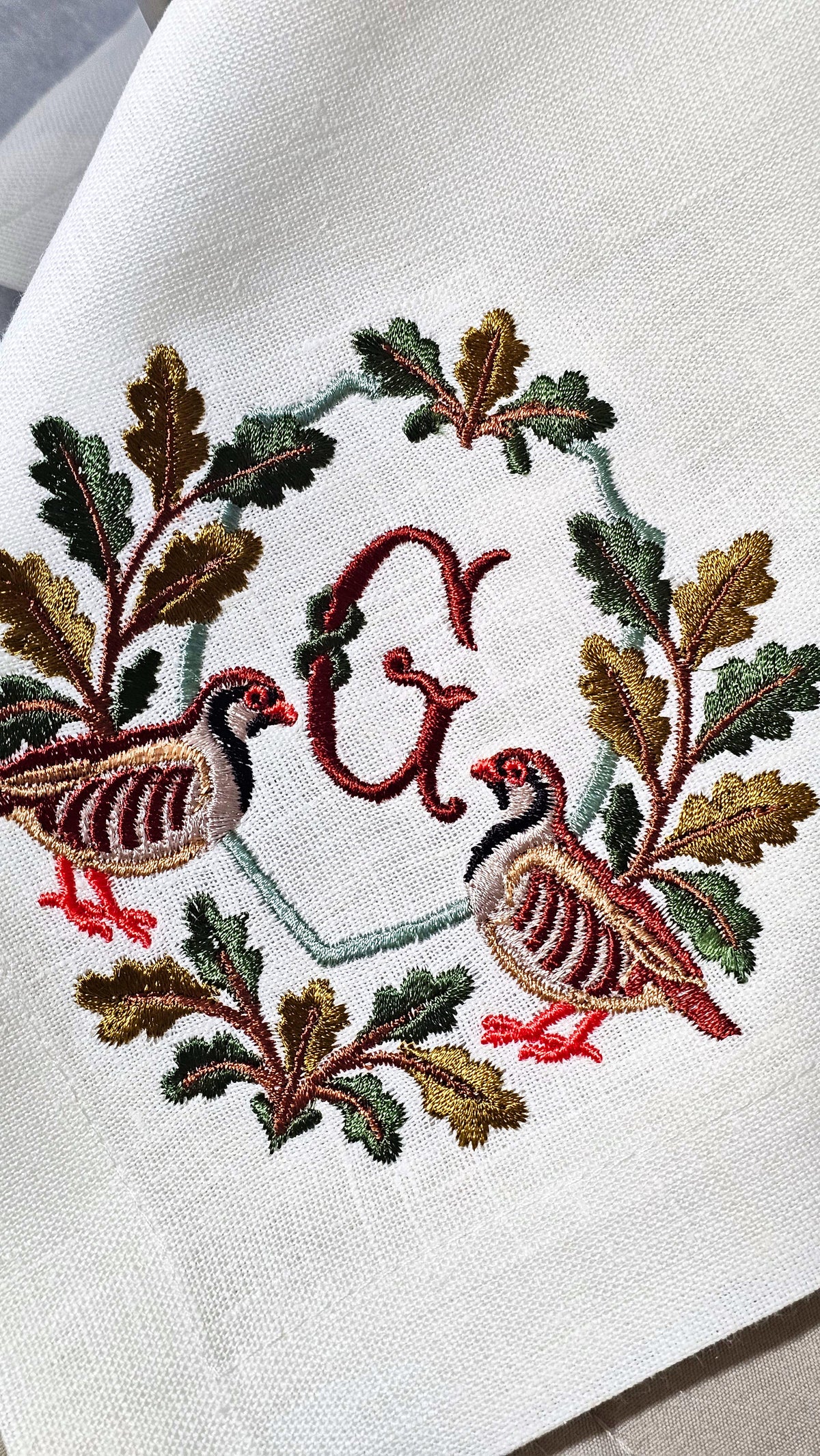 #144 | Autumn Oak & Red partridges | Personalized
