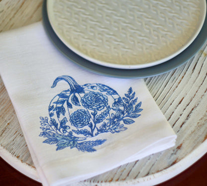 #093 | Floral Filigree Pumpkin in Bluework