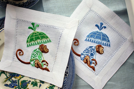 #089 | Chinoiserie Monkey with Pagoda Parasol