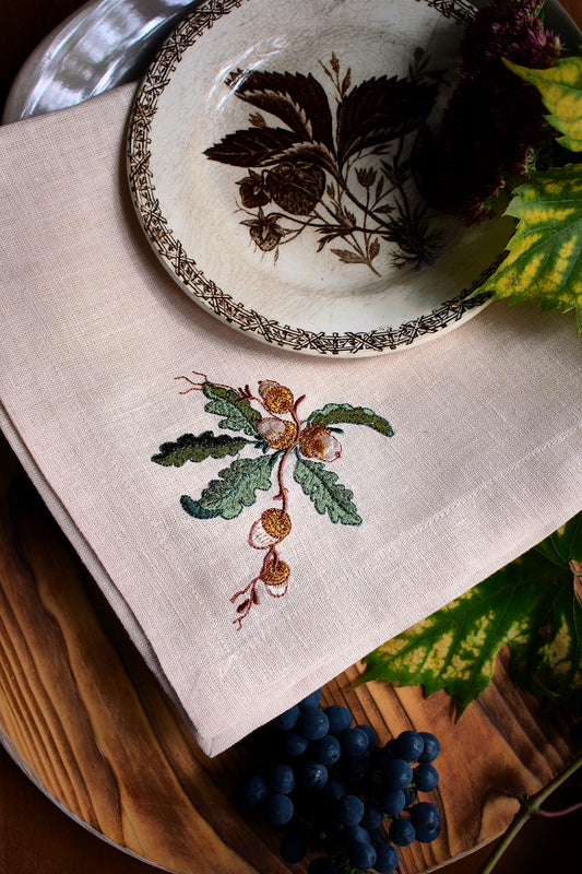 #012 | Oak Leaf and Acorn Autumn Sprig