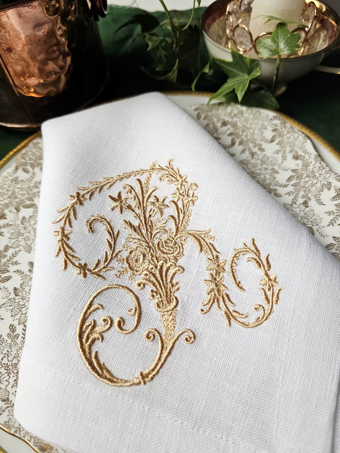 #131 | Victorian Floral Monogram | Personalized