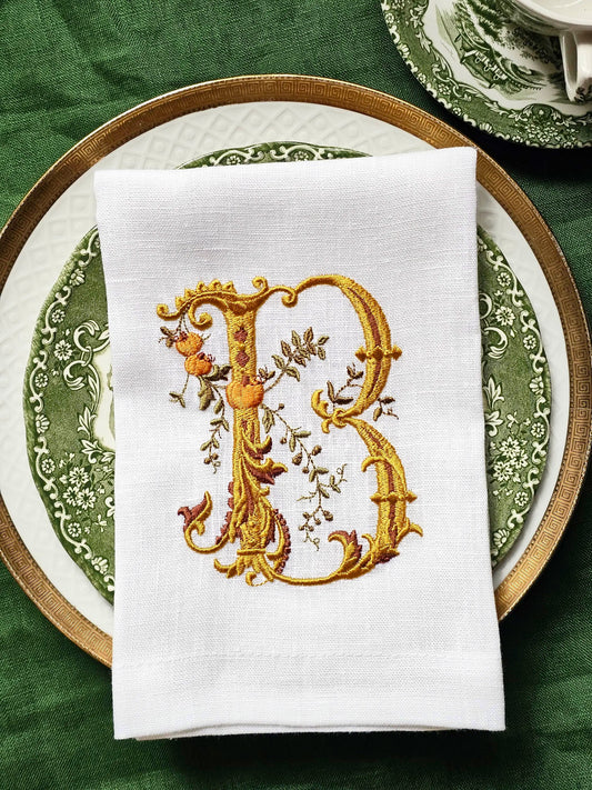 #137 | Autumn Harvest Floral Monogram | Personalized